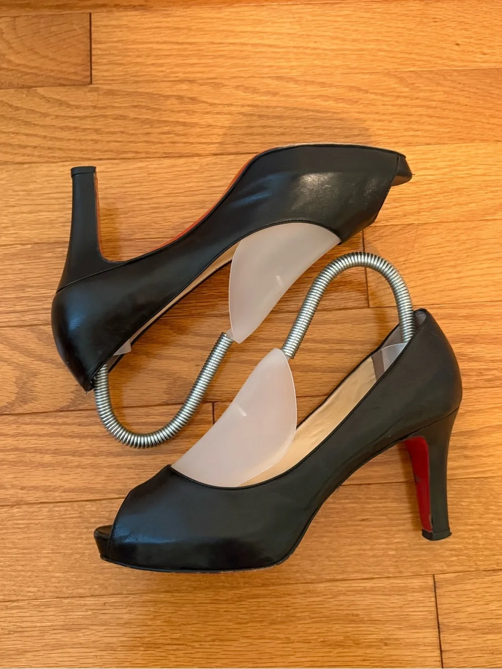 Christian Louboutin Very Prive Peep Toe Heels in Black